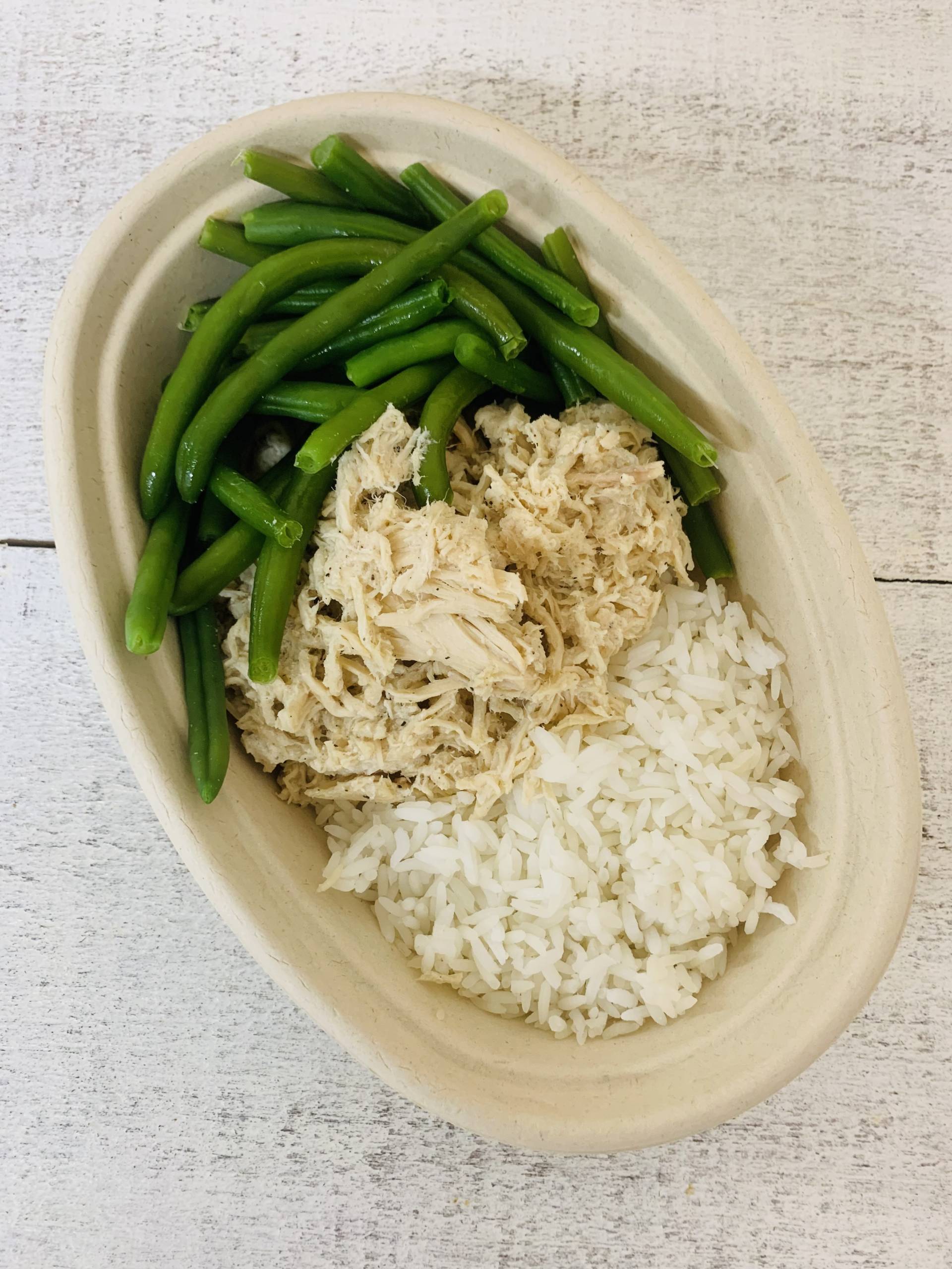 Chicken Rice And Green Beans Prep To Table