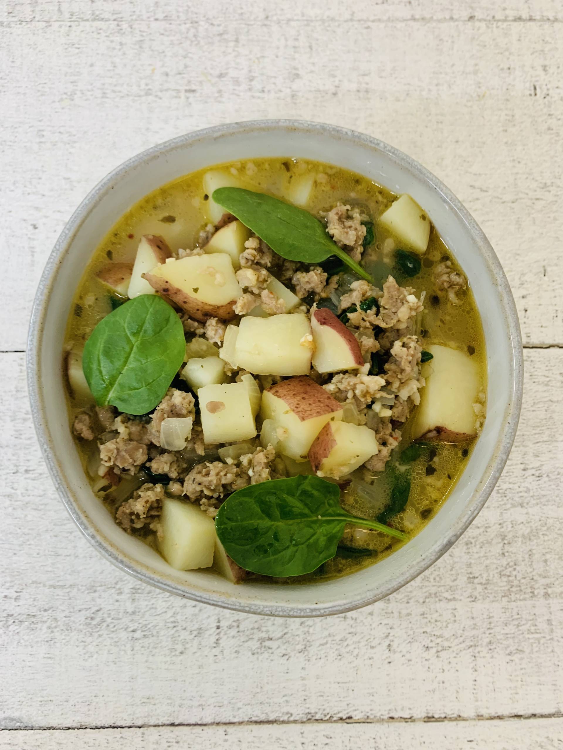 Sausage Potato Spinach Soup Prep To Table 9986