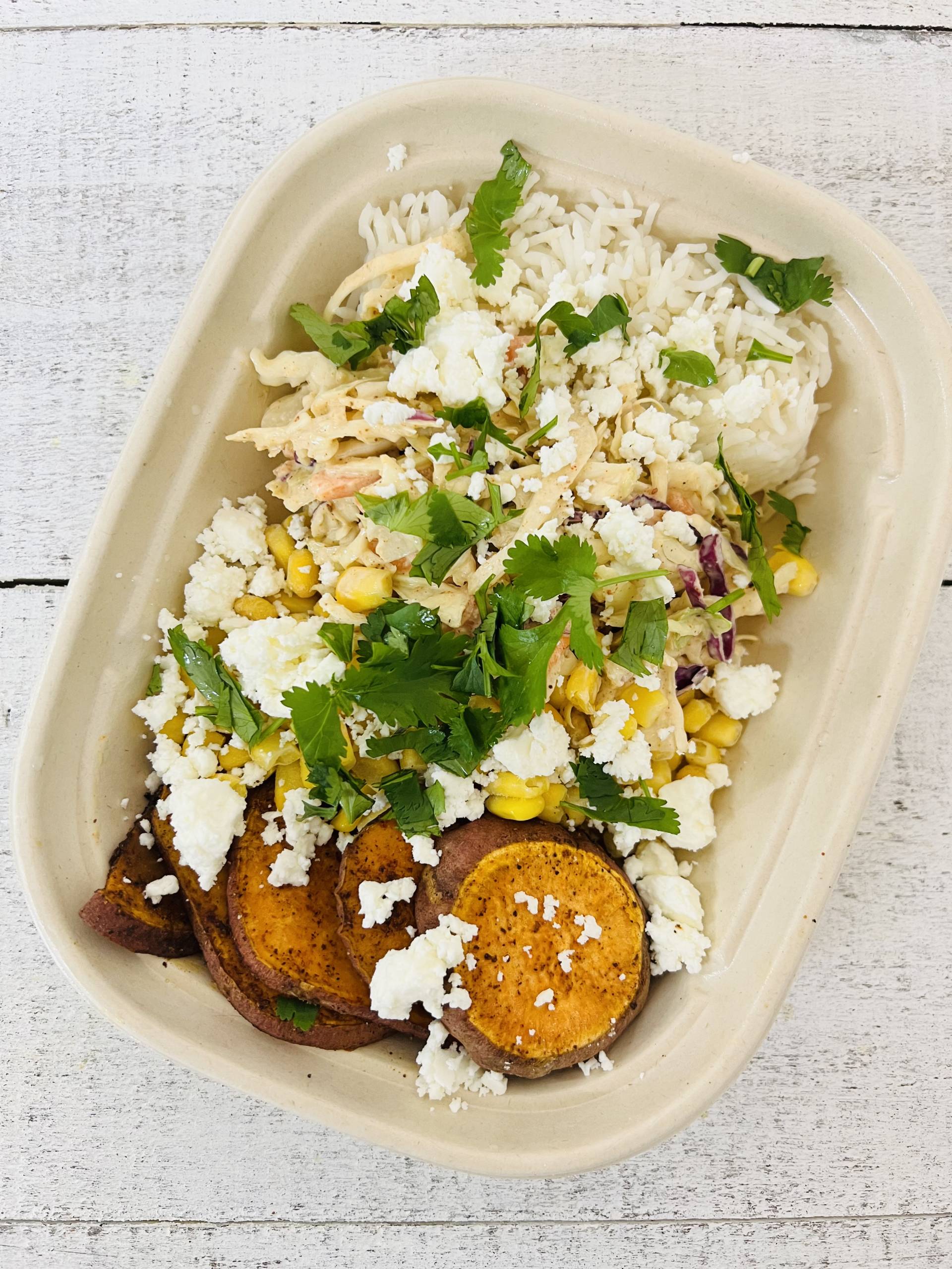 Street Elote Sweet Potato & Coleslaw Bowl