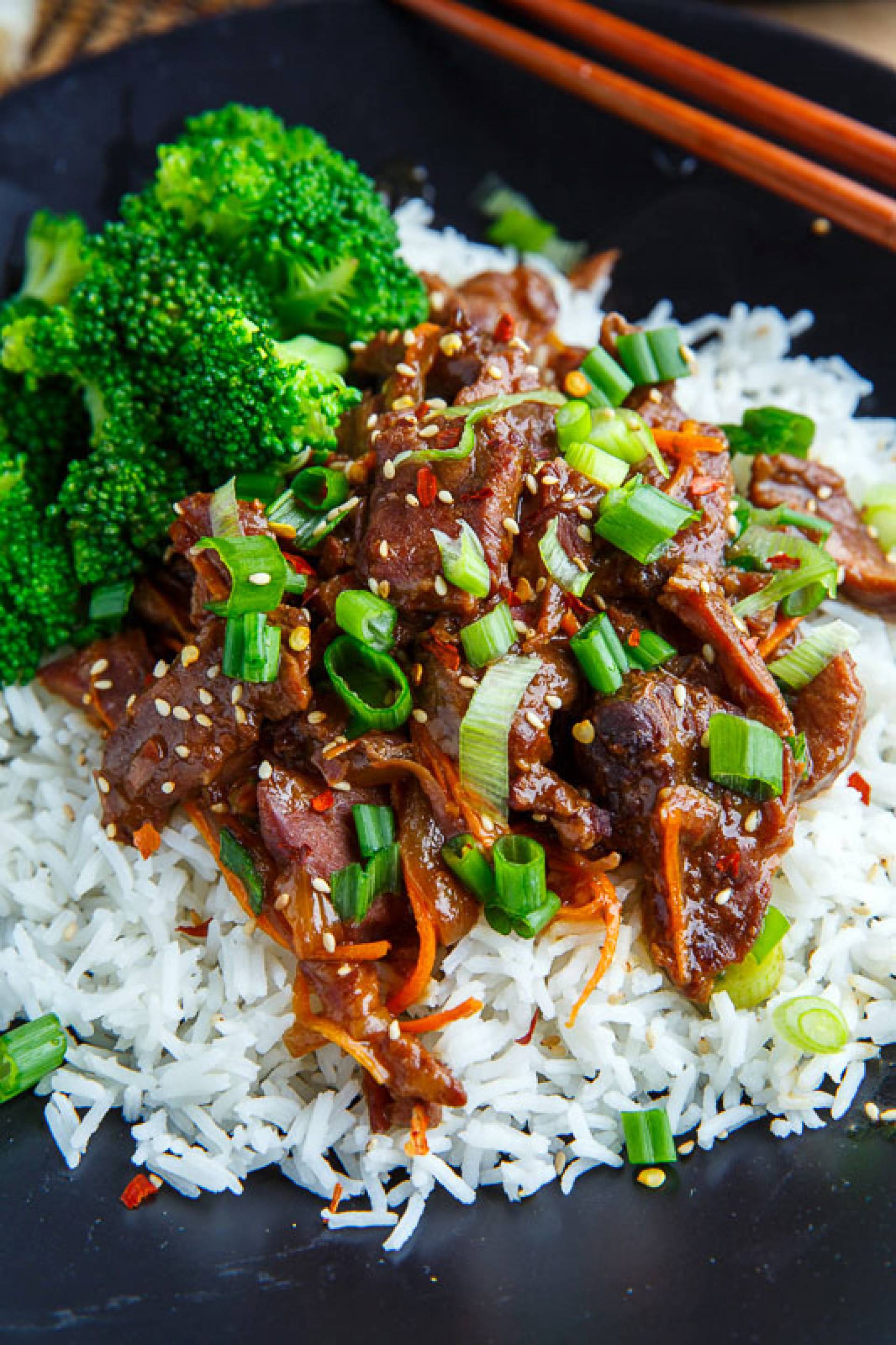 Slow Cooked Mongolian Beef Bowl