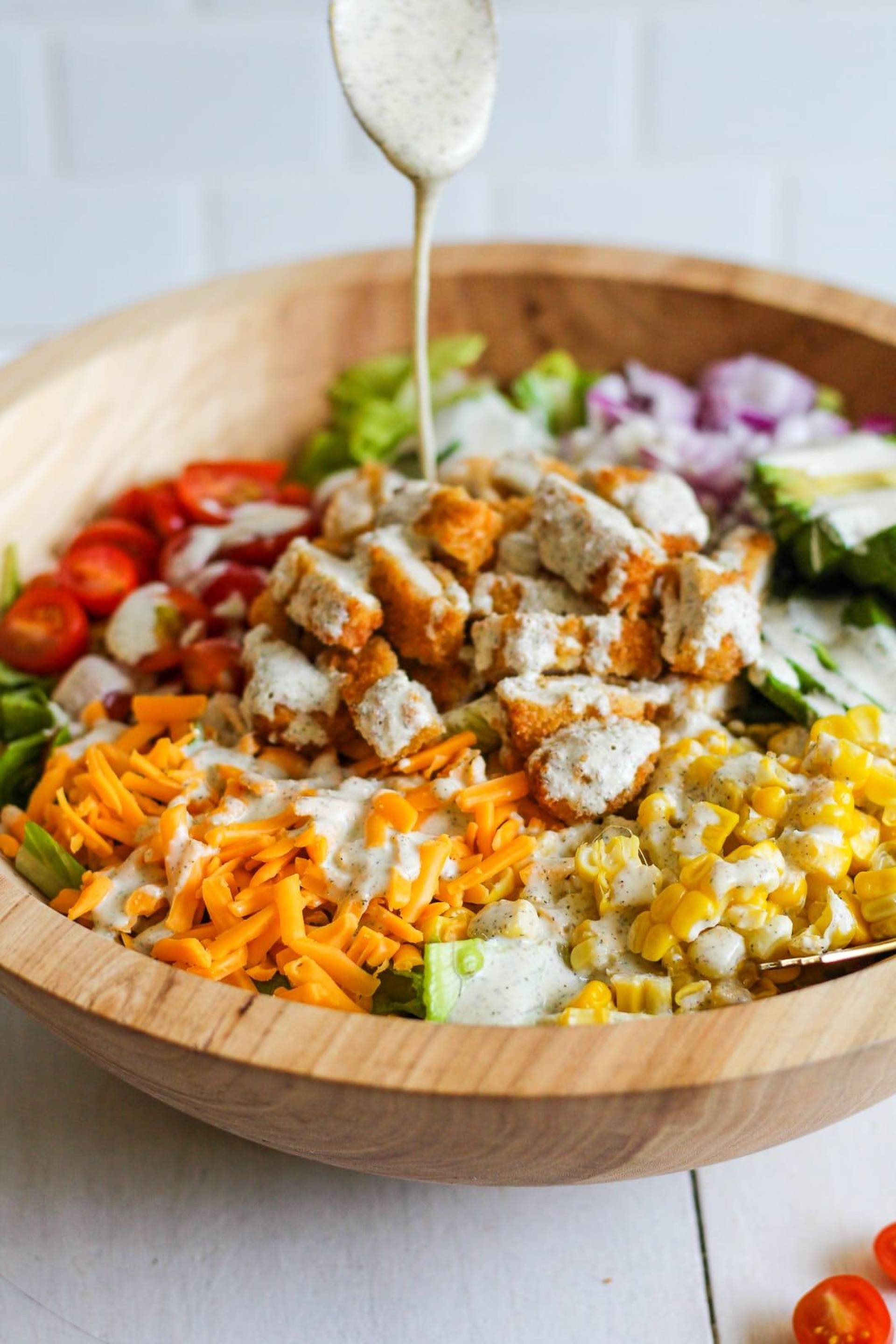 *Crispy Chicken Garden Salad