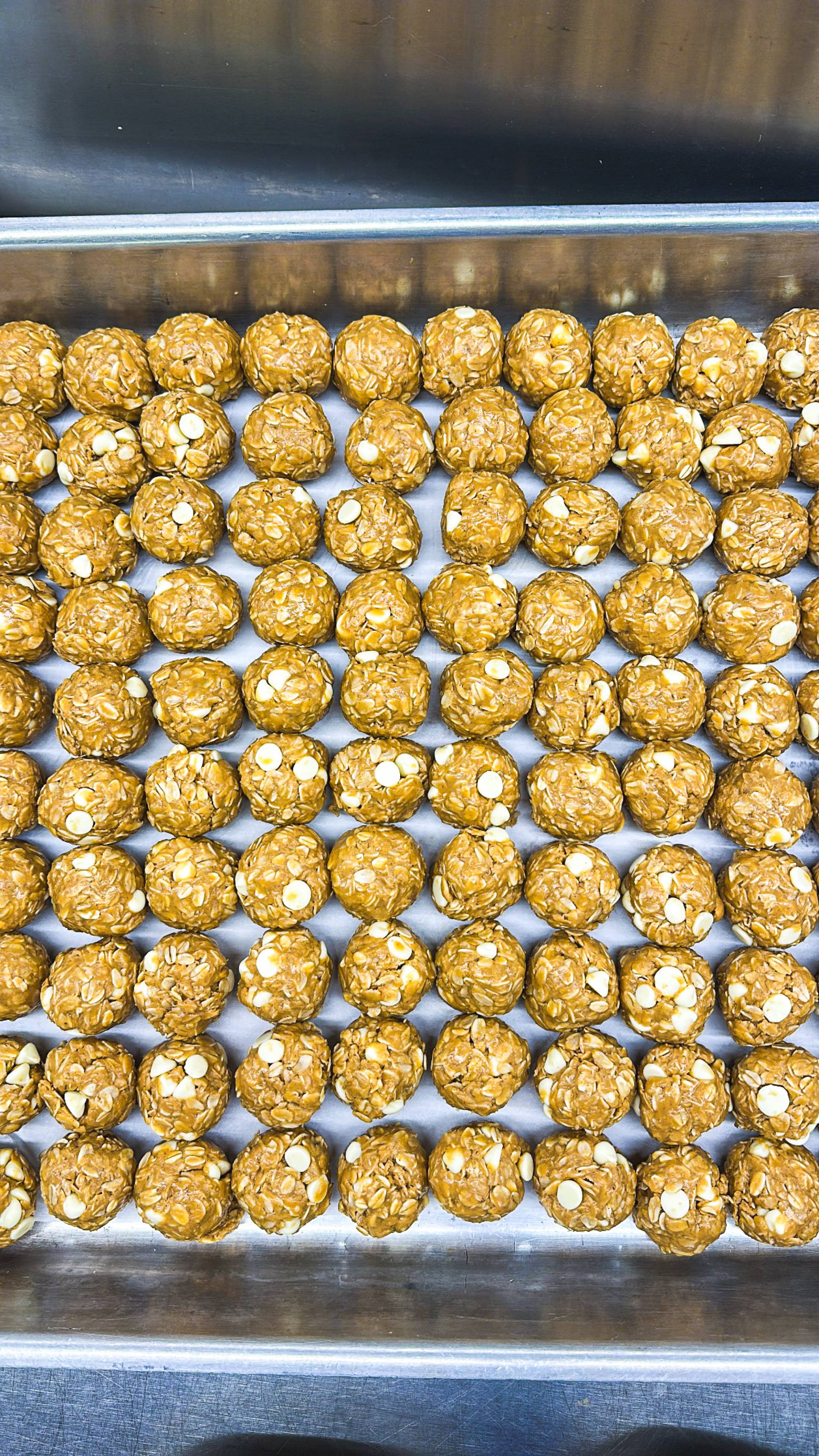 *White Chocolate Protein Balls Prep to Table