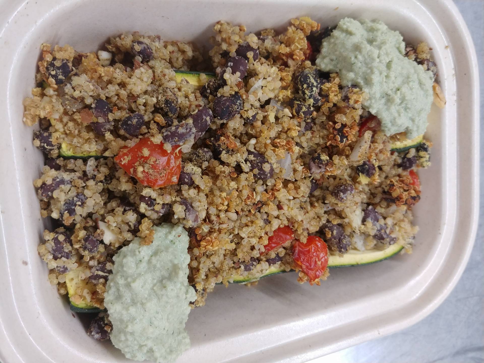 -HFW Stuffed Zucchini w/Pesto