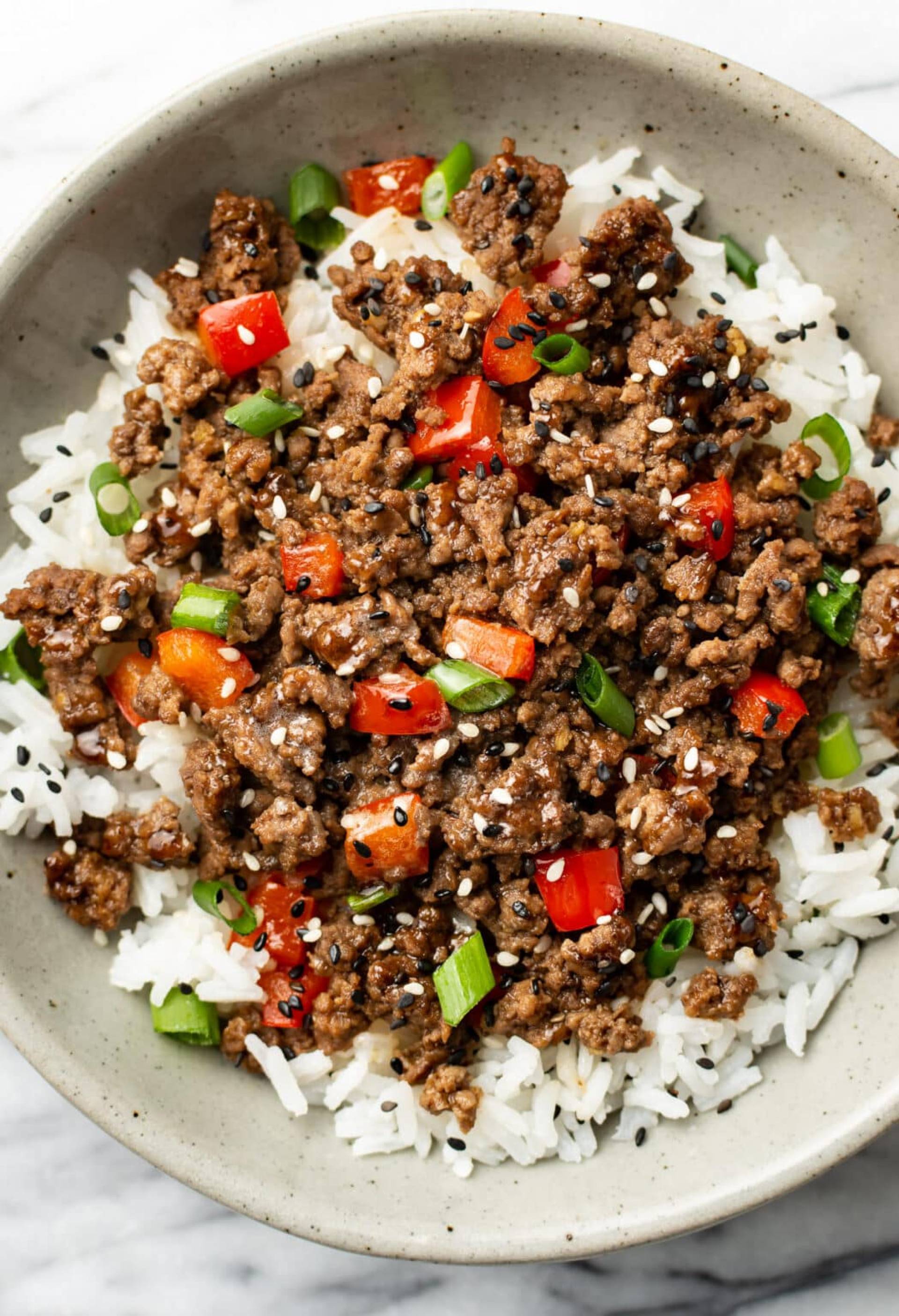 *Beef & Pepper Rice Bowl