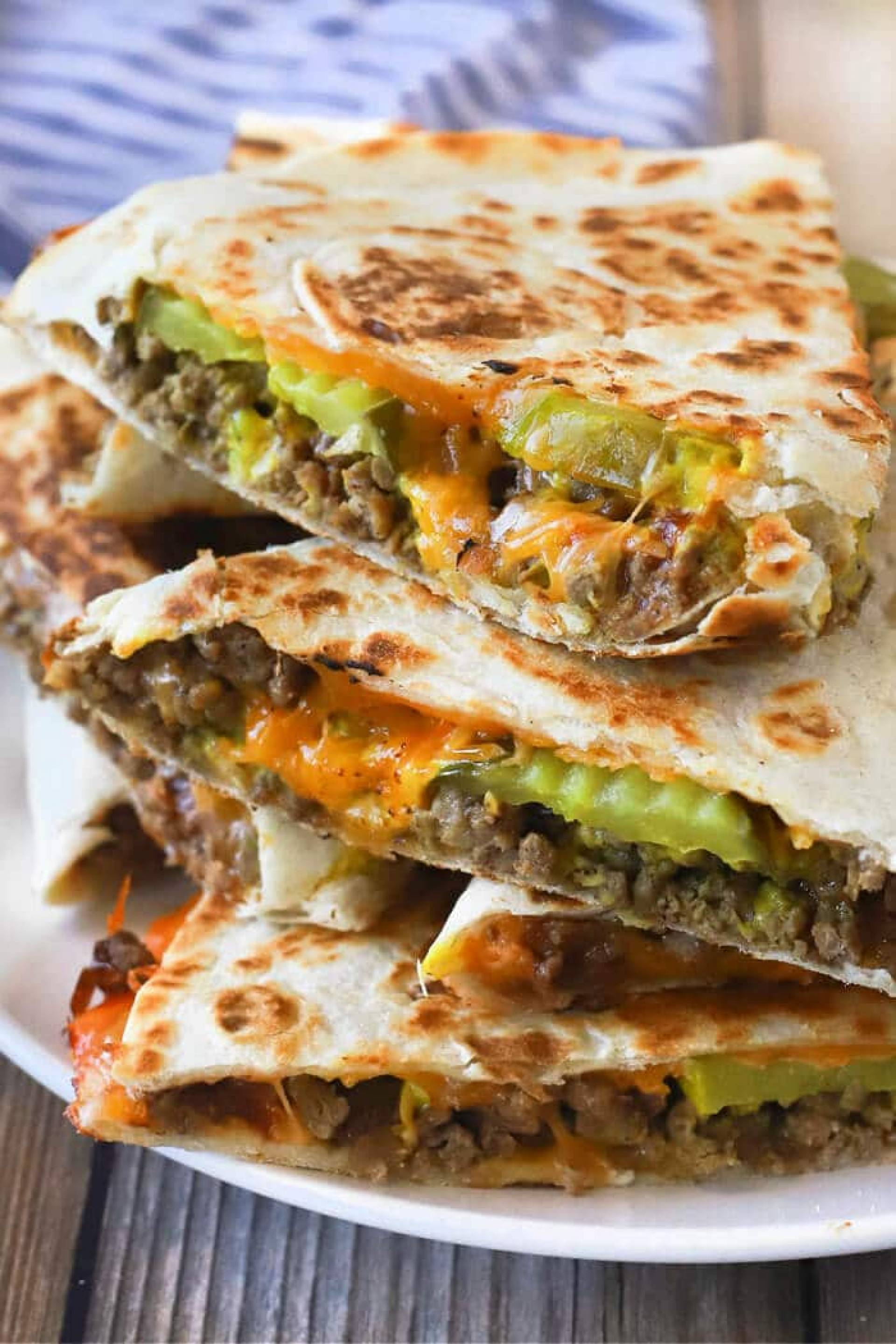 *Cheeseburger Quesadilla