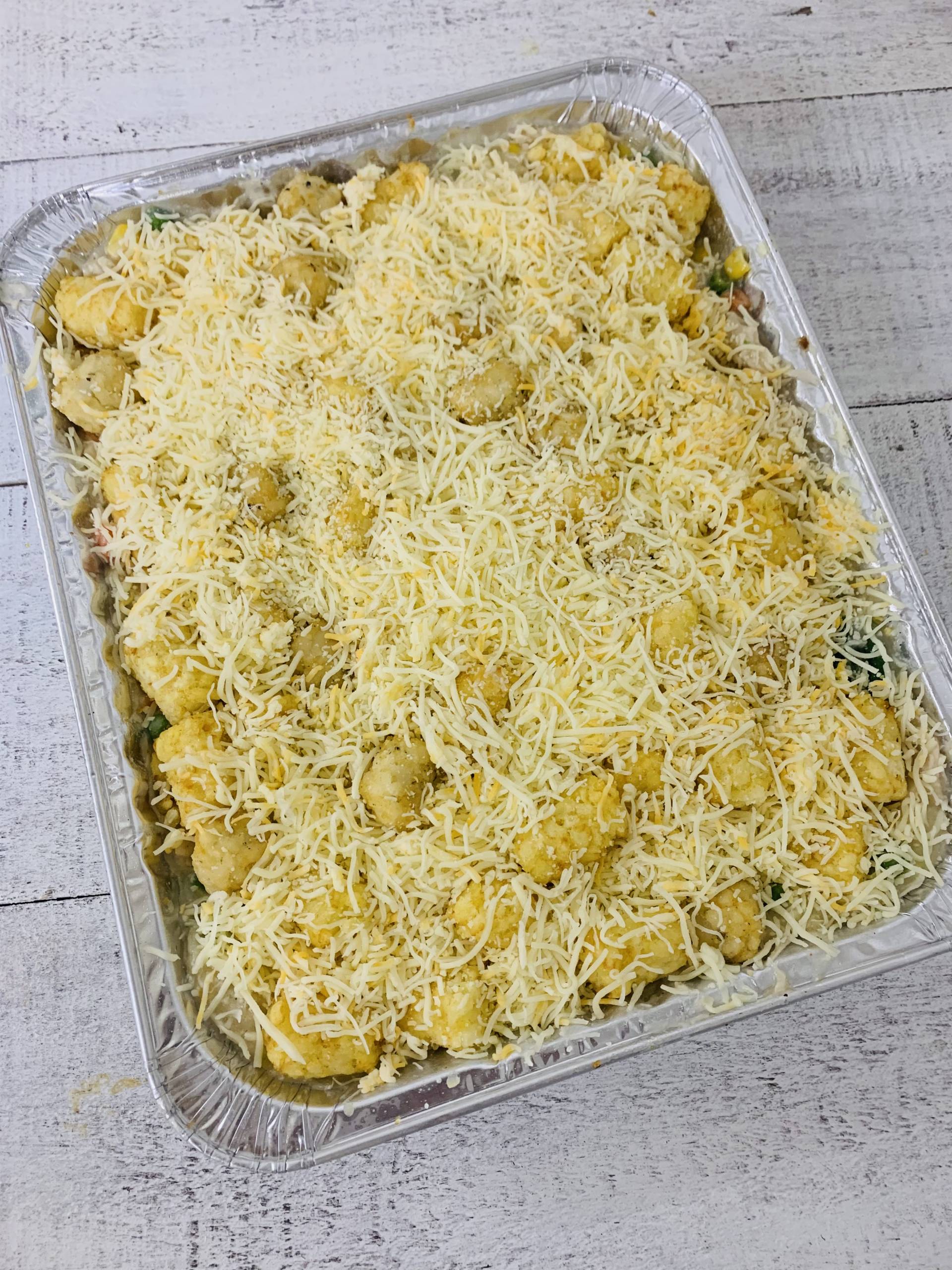 Tater Tot Casserole Chicken Family Meal (Feeds 6-8) (Frozen)