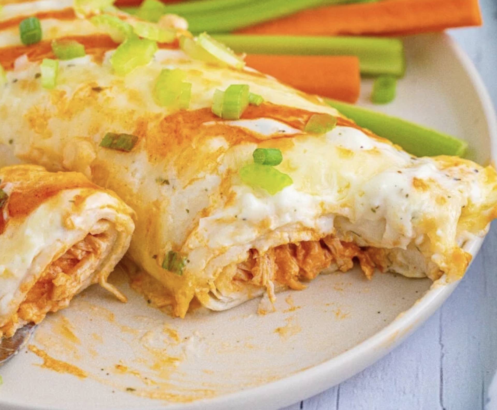 *Creamy Buffalo Chicken Enchilada